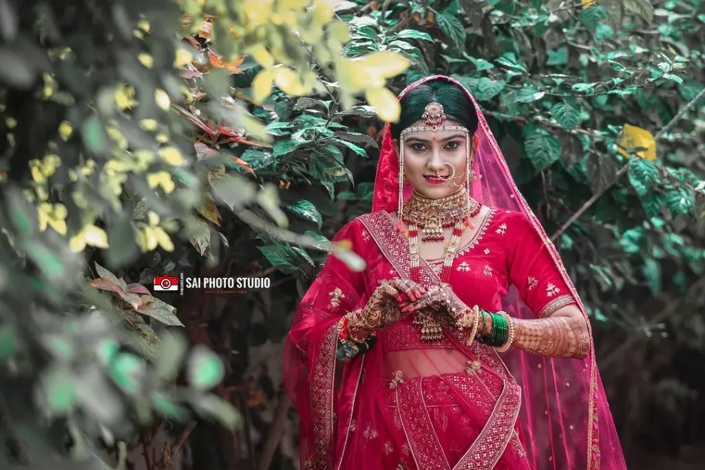 Red Lehenga Royal Bride